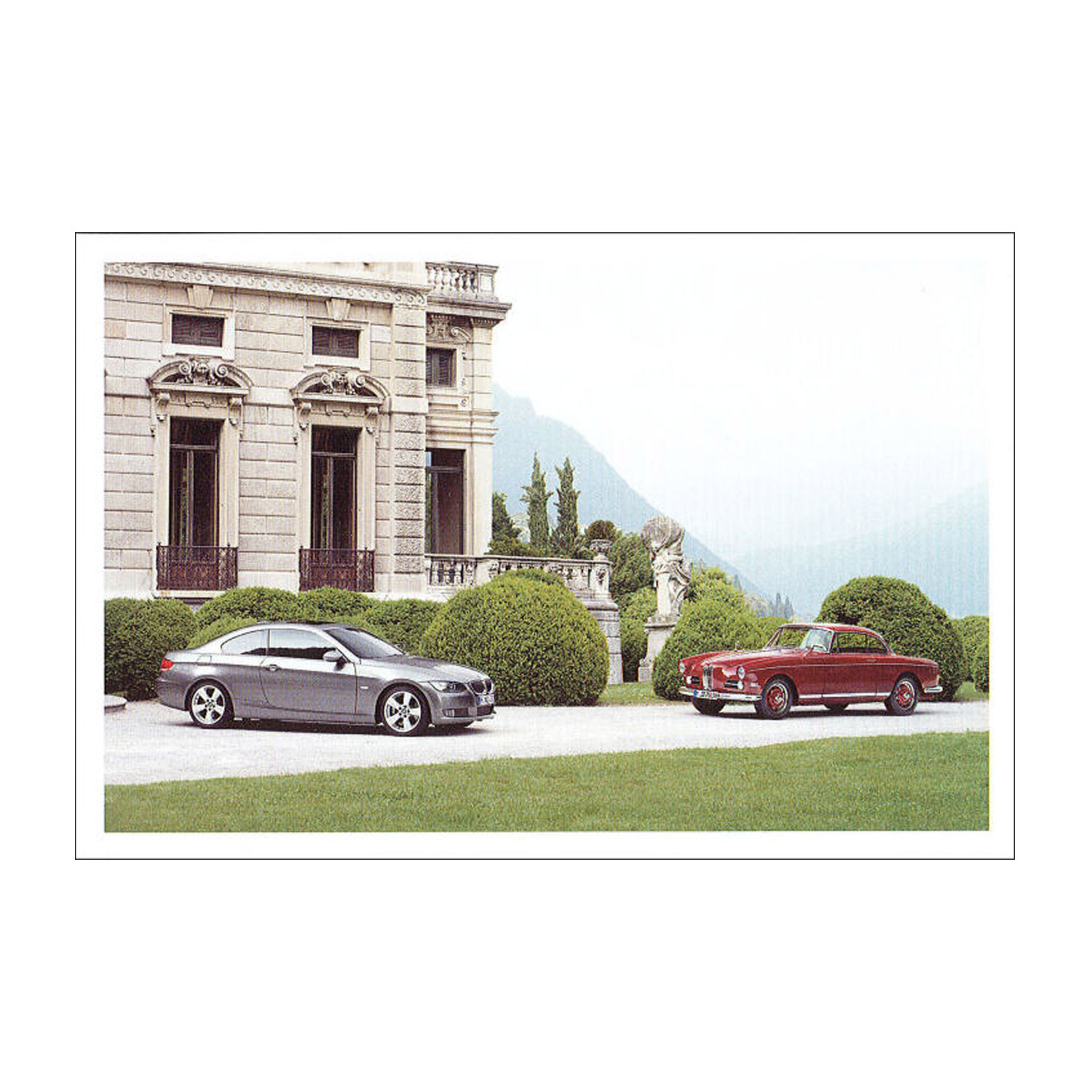 Postkarte BMW 335i, BMW 503 Coupé