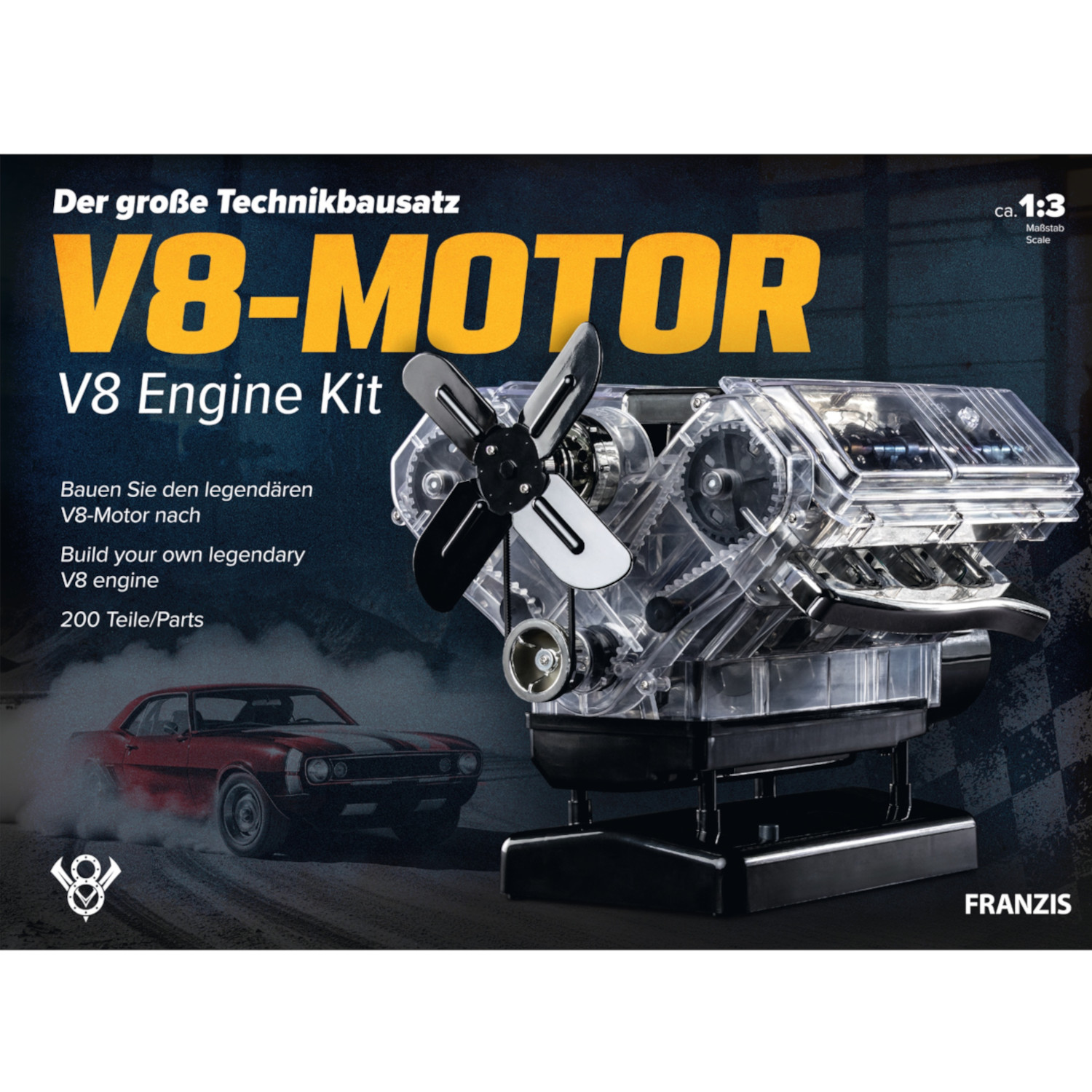 Der große Technikbausatz V8 Motor