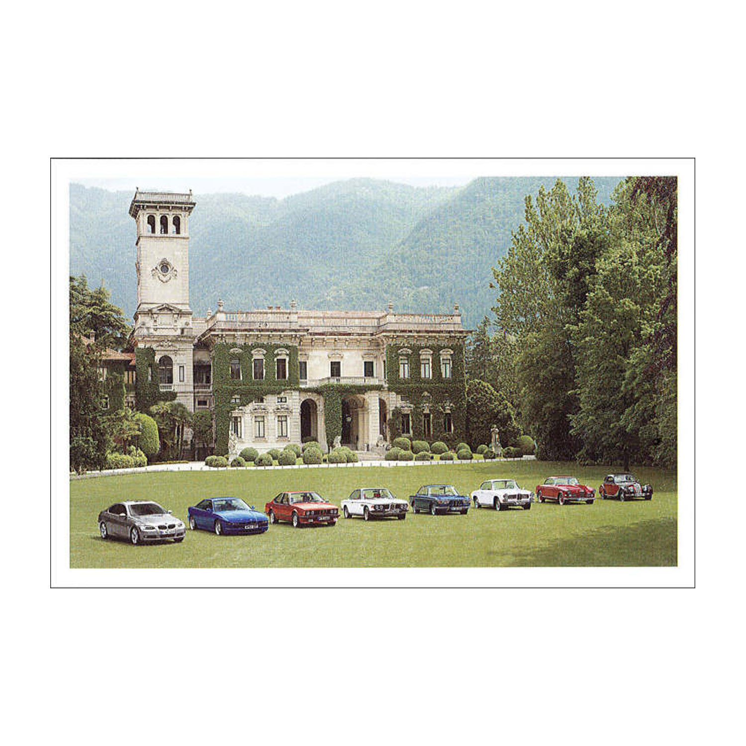 Postkarte BMW 335i, 850CSI, 628CSi u.a.