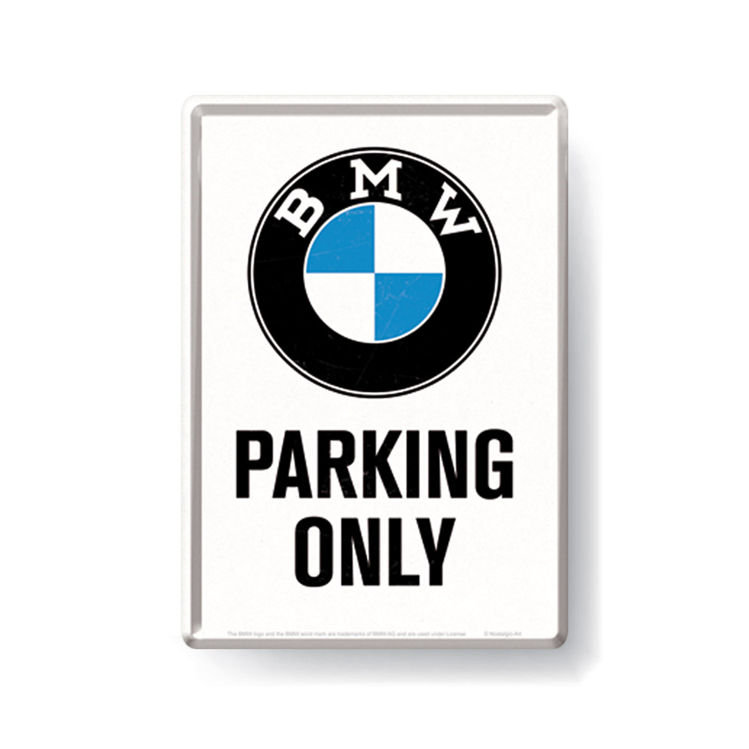 BMW Blechpostkarte Parking Only