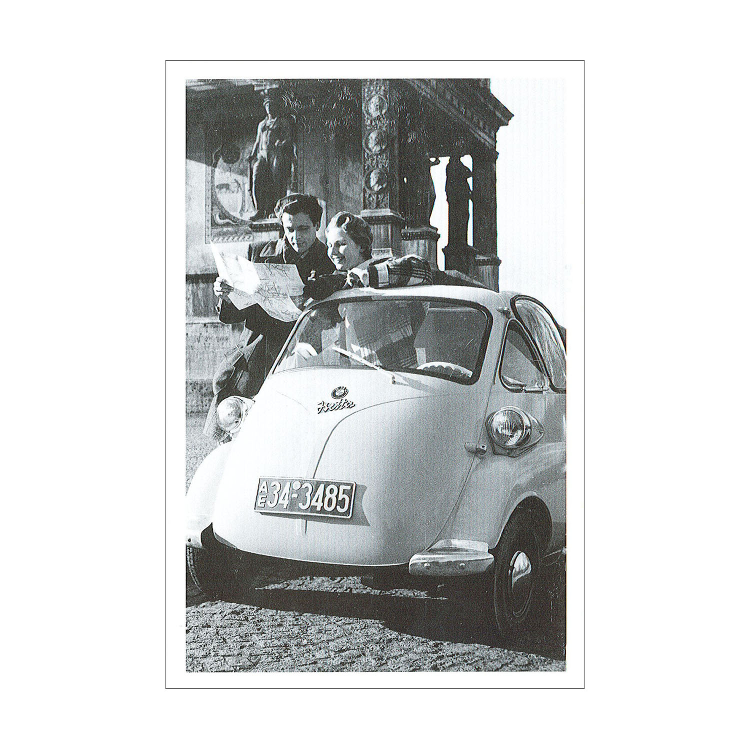 Postkarte BMW Isetta 250 Standard, 1955-56 (sw)