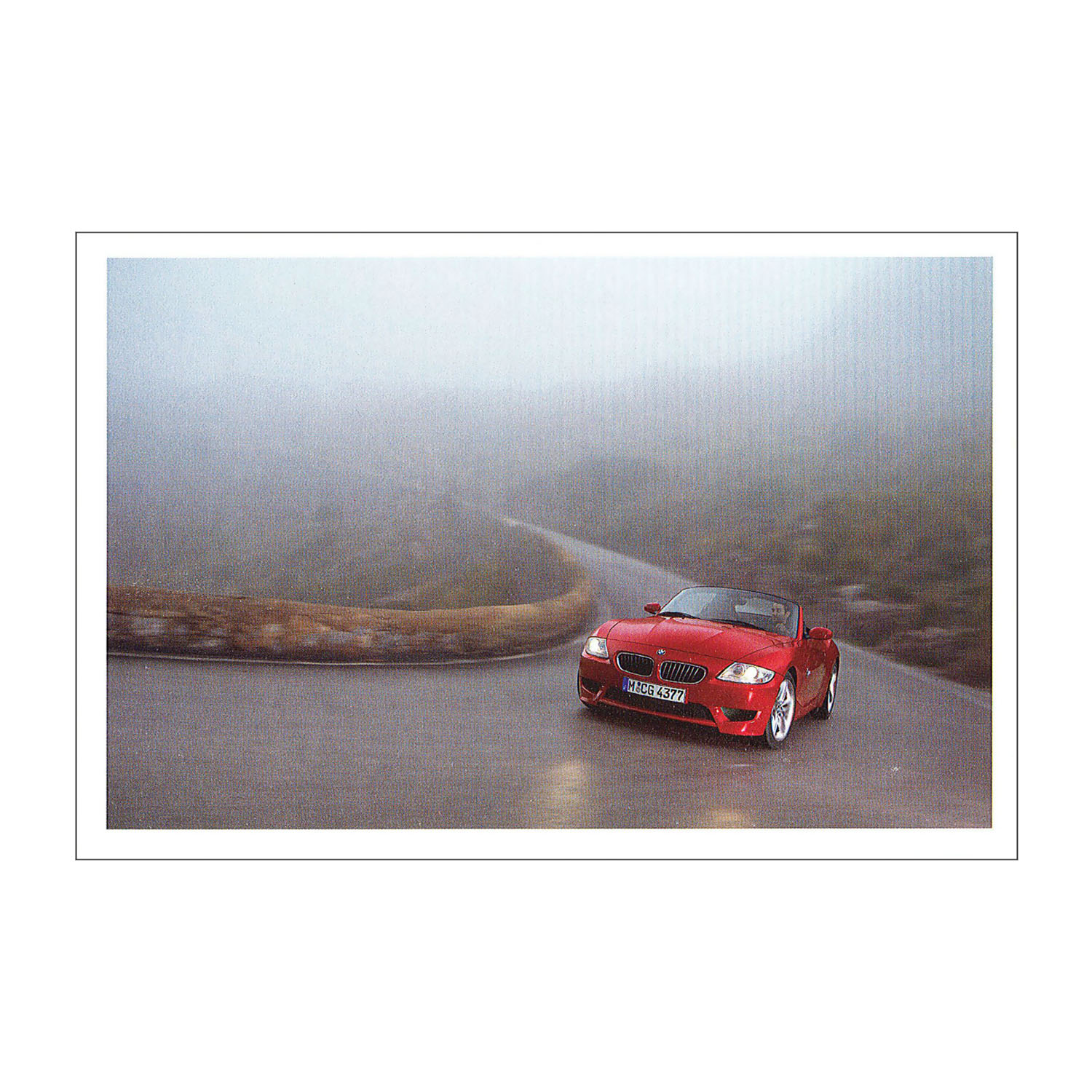 Postkarte BMW Z4 M - Nebel