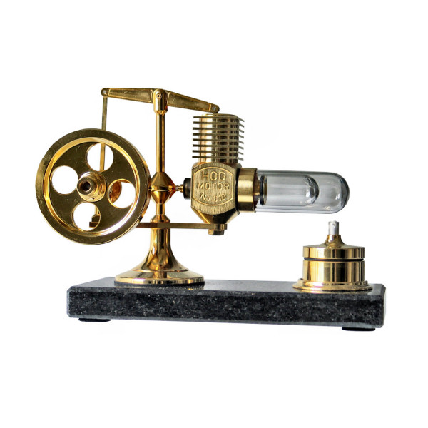 Stirlingmotor 24Karat vergoldet